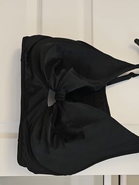 Lane Bryant Black Twist-Front Swim Top